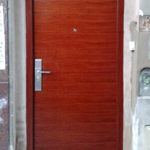 Puerta BUNKER de seguridad Multianclaje color simil madera 2200x1000x90 mm